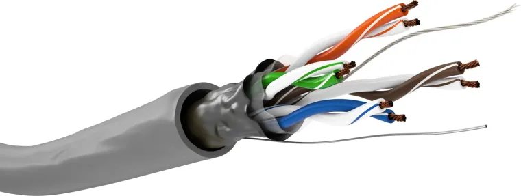 CAT 5e Netzwerkkabel, F/UTP, grau