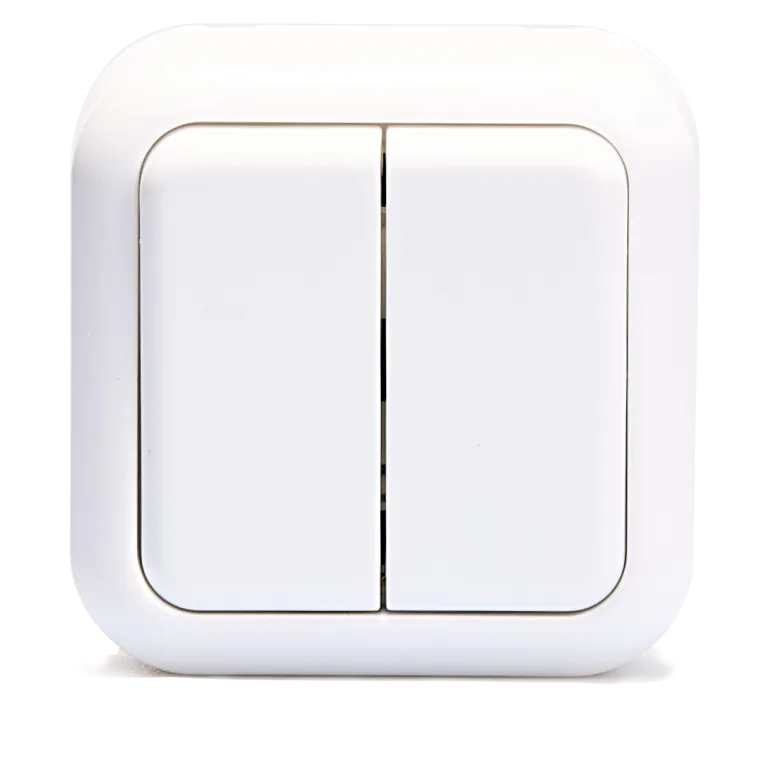 Serien-Schalter McPower "Finery", 2-fach, 250V/10A, AP, weiß