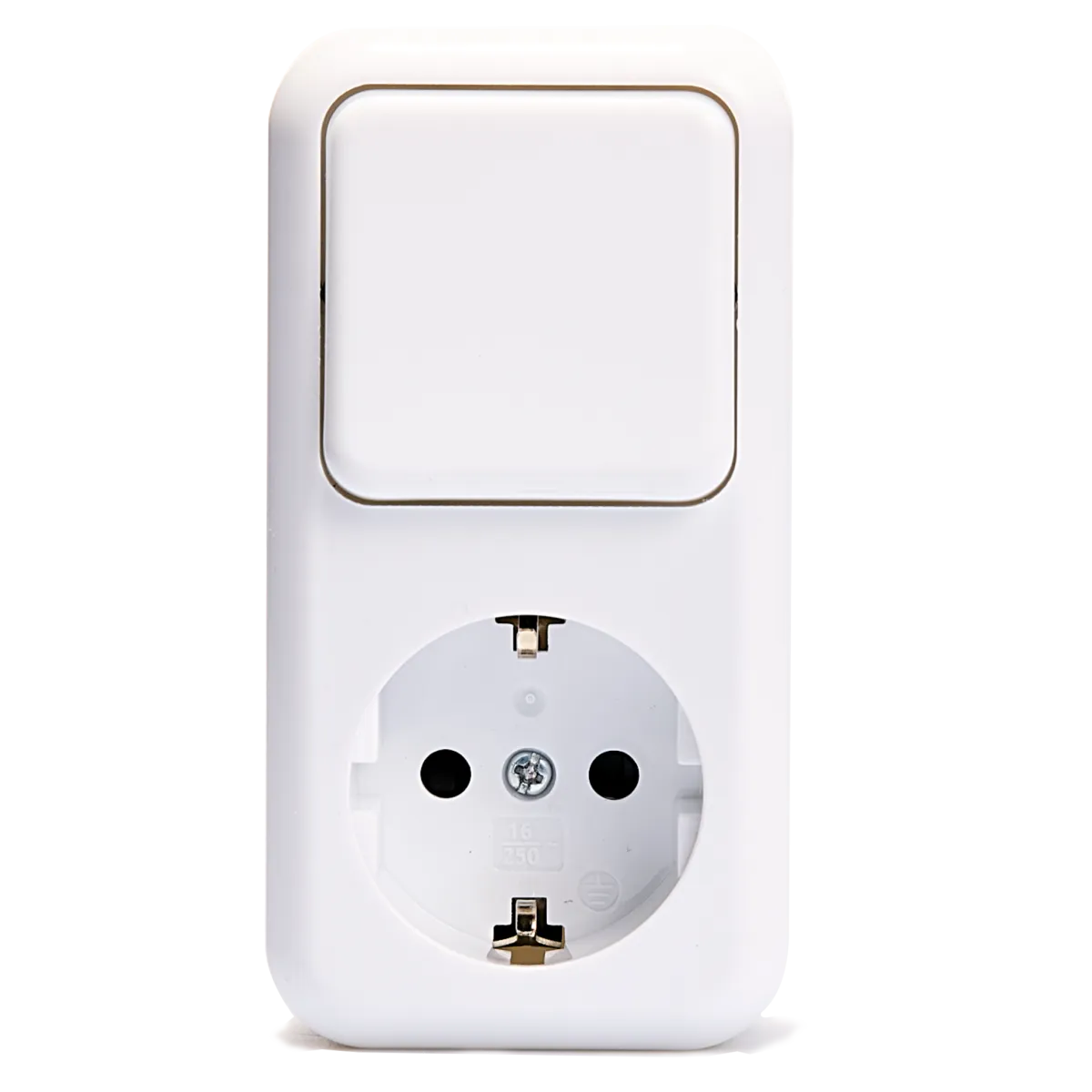 Wechselschalter & Steckdosen Kombination McPower "Finery", AP, weiß