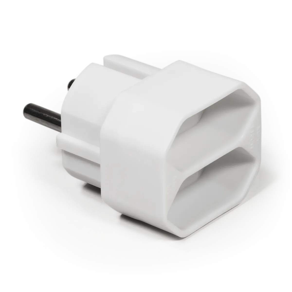 Steckdosenadapter McPower, 2x Euro, weiß