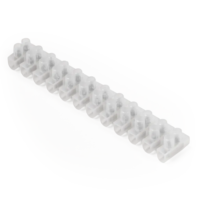 Lüsterklemme McPower, 12 Klemmen, 6,0mm², 10A, transparent