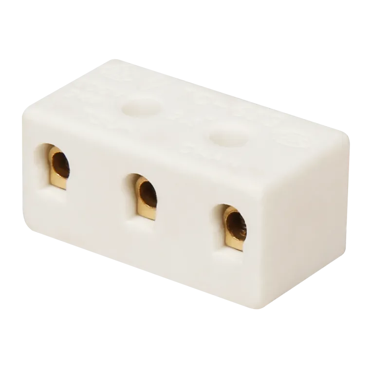 Porzellan-Klemme, 3-fach, 2,5mm², hitzebeständig