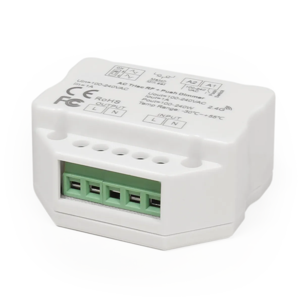 Tast-Dimmer McShine "TD-24" LED-geeignet, max. 240W, 230V, passend für UP-Dose