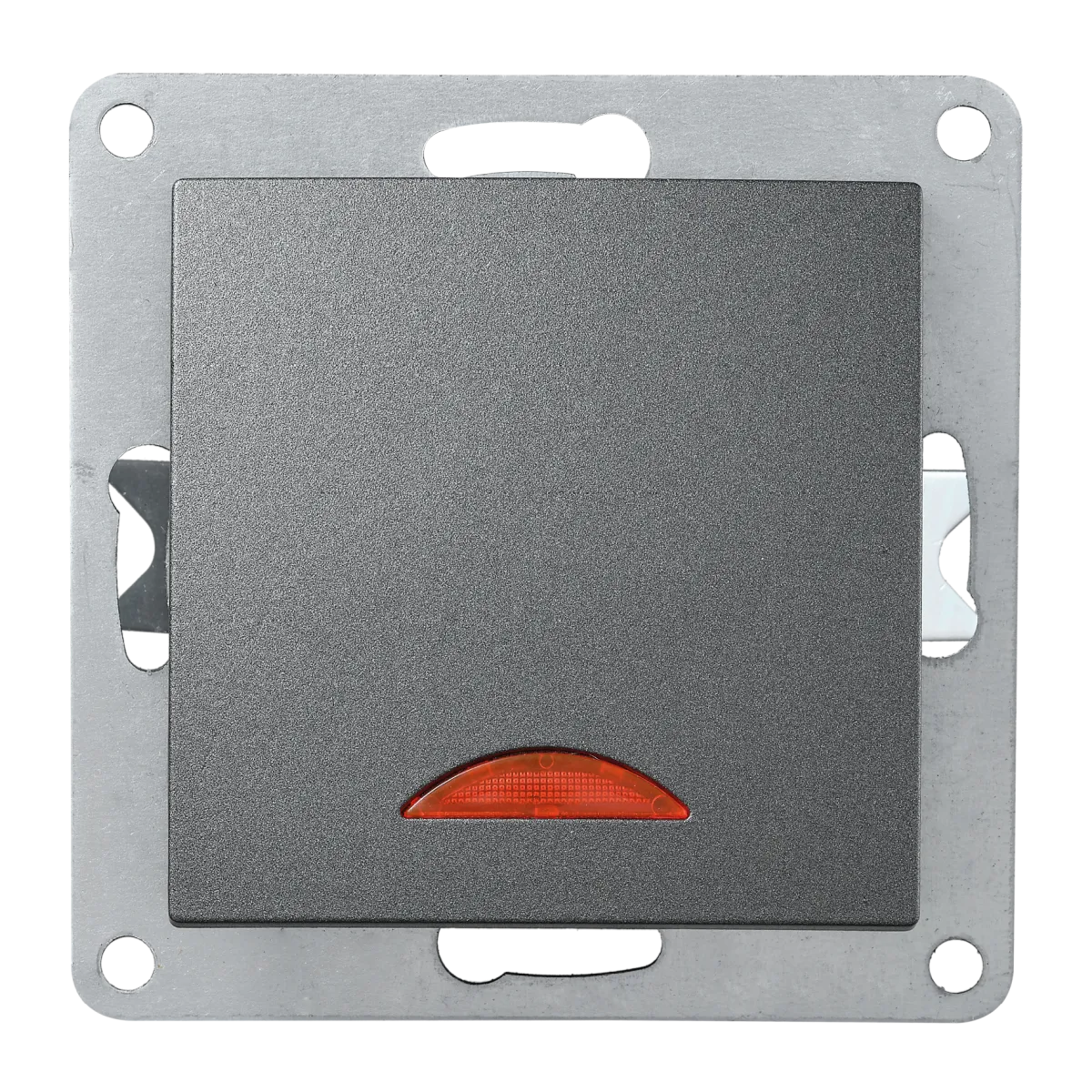 Schalter McPower "Flair", 250V~/10A, UP, anthrazit mit Orientierungsleuchte
