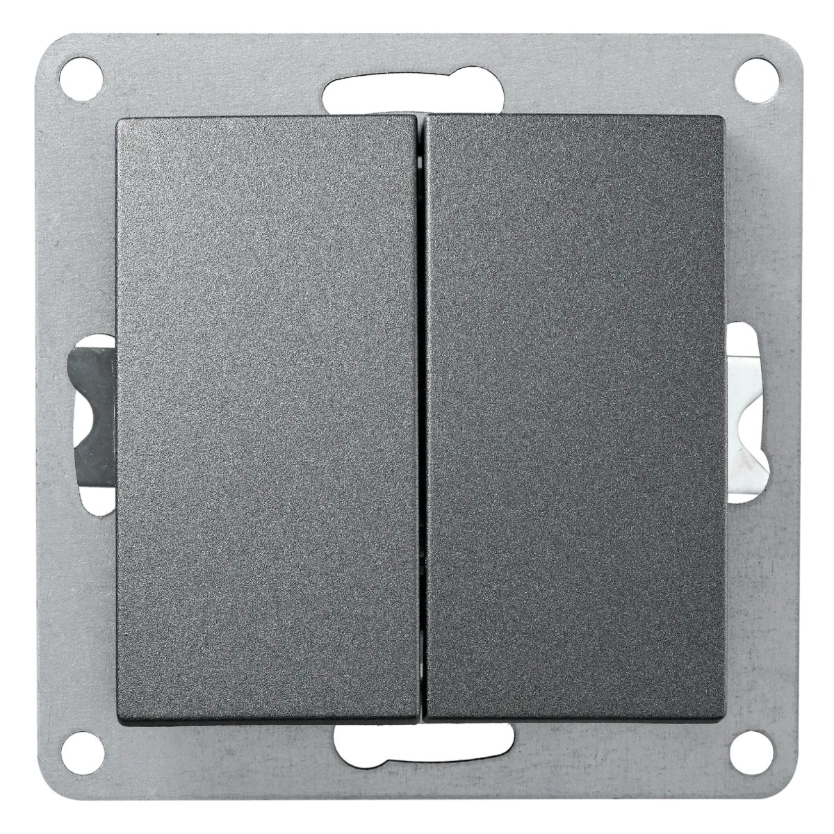 Serien-Schalter McPower "Flair", 2-fach, 250V~/10A, UP, anthrazit