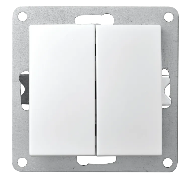Wechselschalter McPower "Flair" 2-fach, 250V~/10A, UP, weiß