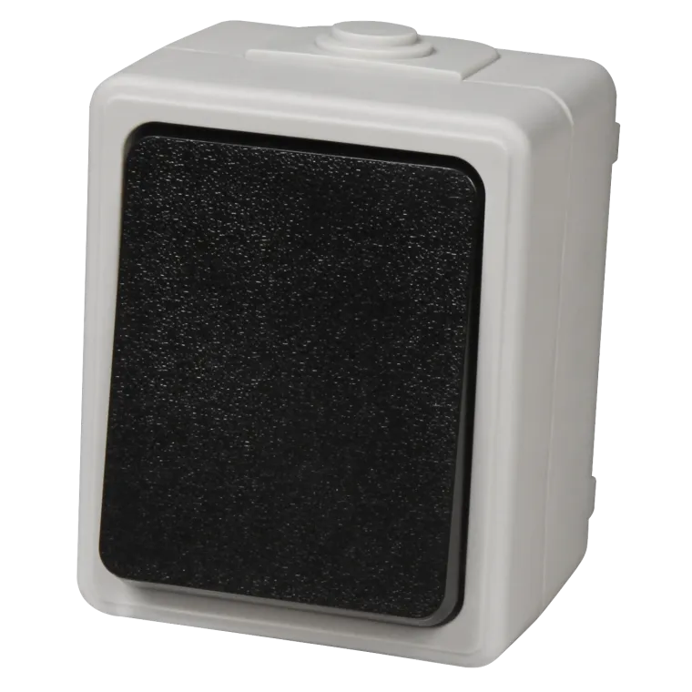 Feuchtraum Wechselschalter McPower "Taff", 250V~/10A, IP44, Aufputz, grau