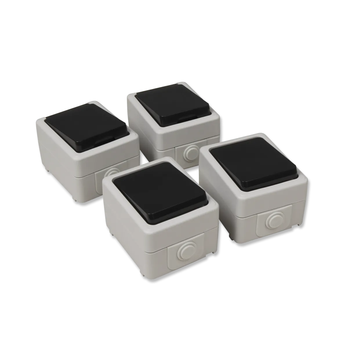 Feuchtraum Set McPower "Taff Flur" 4-teilig, grau, IP44