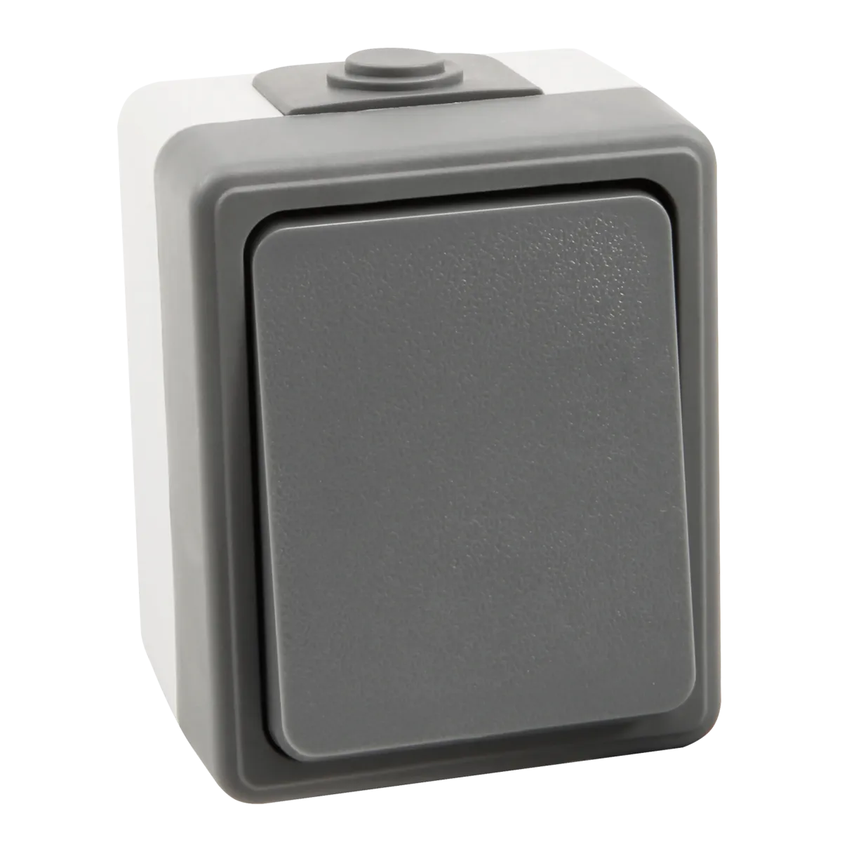 Feuchtraum Wechselschalter McPower "Secure", 250V~/10A, IP44, Aufputz, grau
