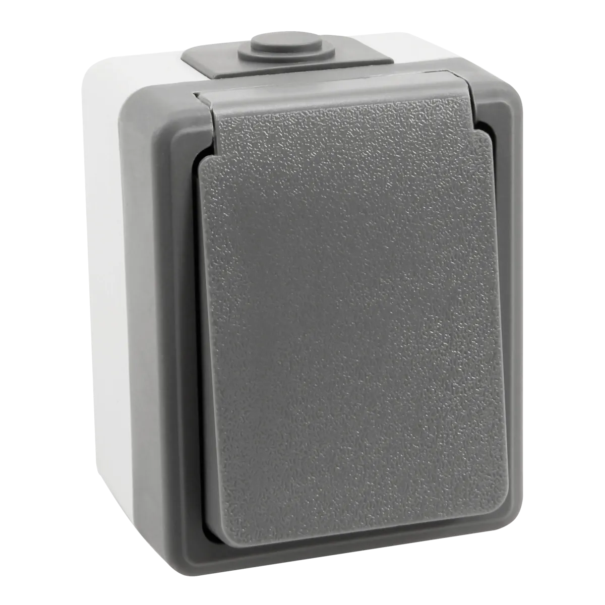 Feuchtraum Steckdose McPower "Secure", 250V~/16A, IP44, AP, grau