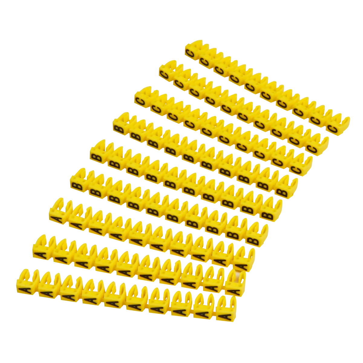 Kabelmarker-Clips McPower, bedruckt mit Buchstaben, Kabeldurchmesser bis 4mm