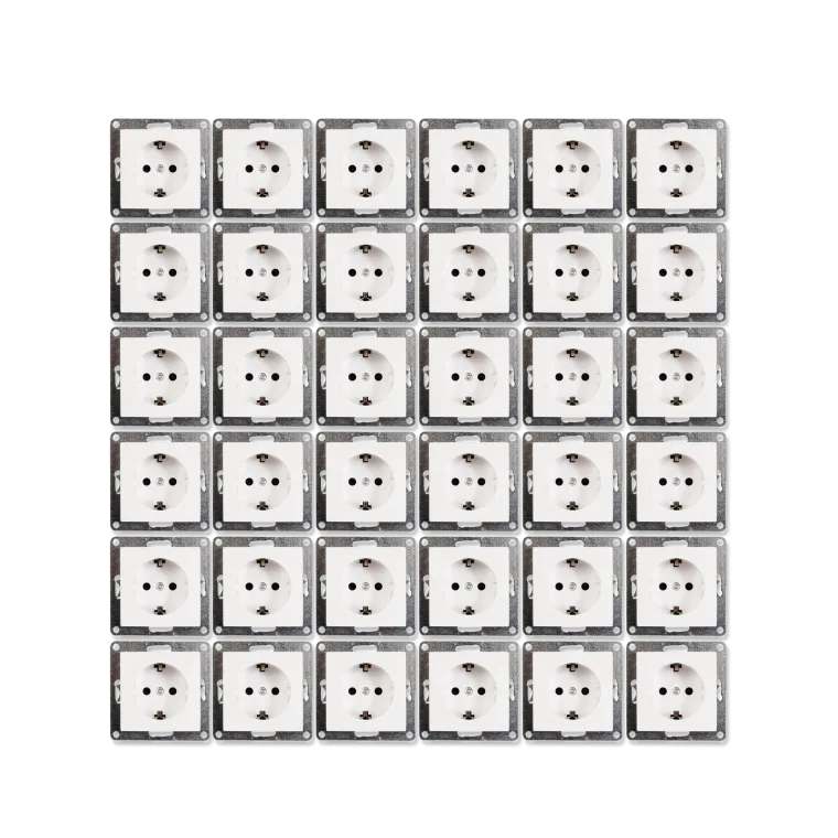 Schutzkontakt-Steckdose McPower "Flair" 250V~/16A, Einsteckschutz, 36er-Pack