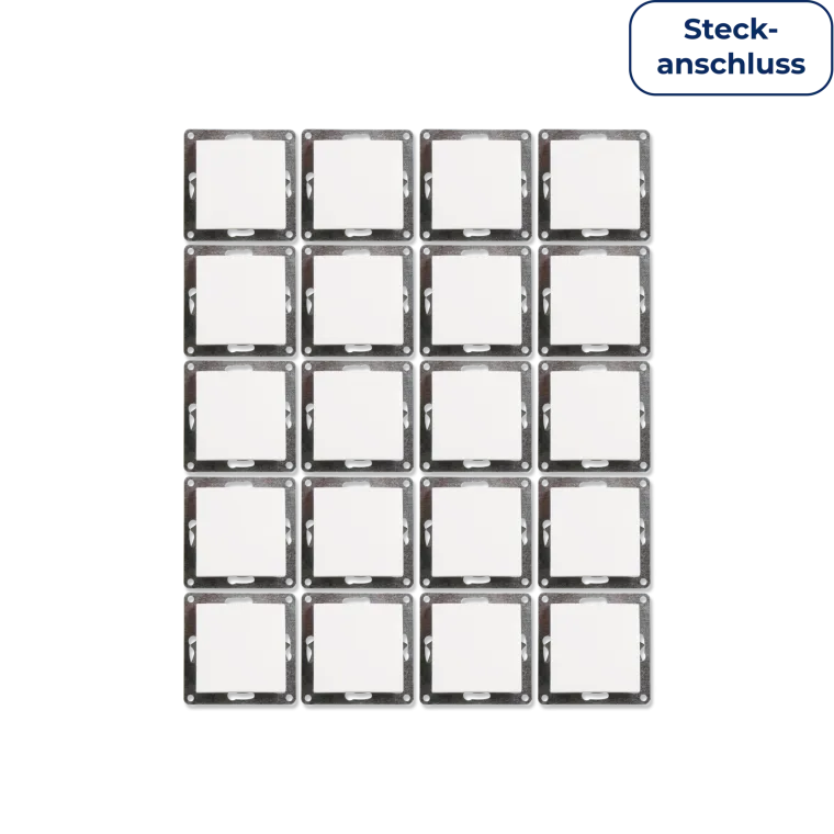 Wechselschalter McPower "Flair", 250V~/10A, UP, Steckanschluss, weiß, 20er-Pack