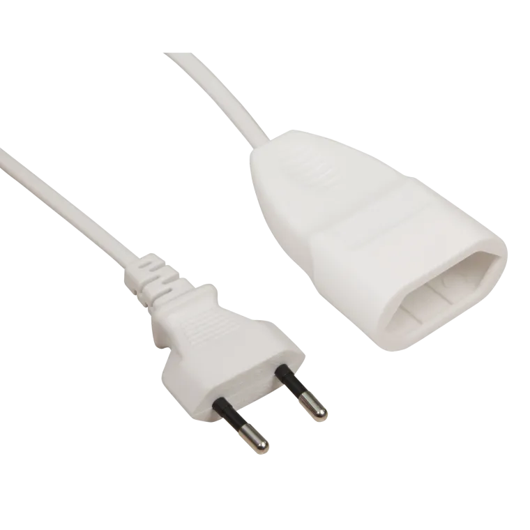 Verlängerungskabel McPower, 5m, Eurostecker auf Eurokupplung, weiß