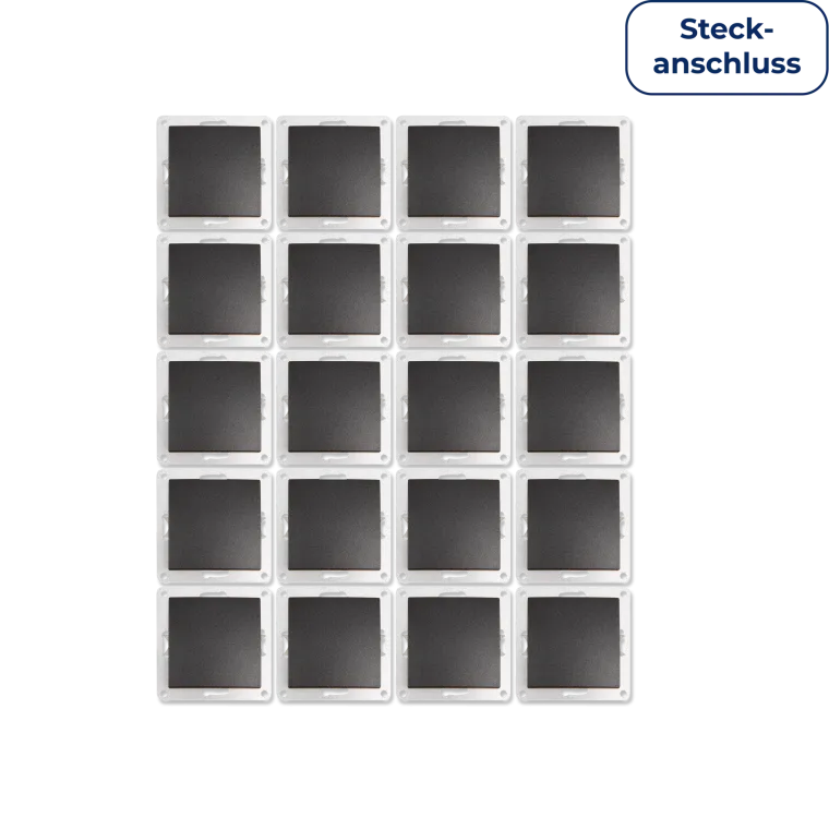 Wechselschalter McPower "Flair" 250V~/10A, Steckanschluss, anthrazit, 20er-Pack