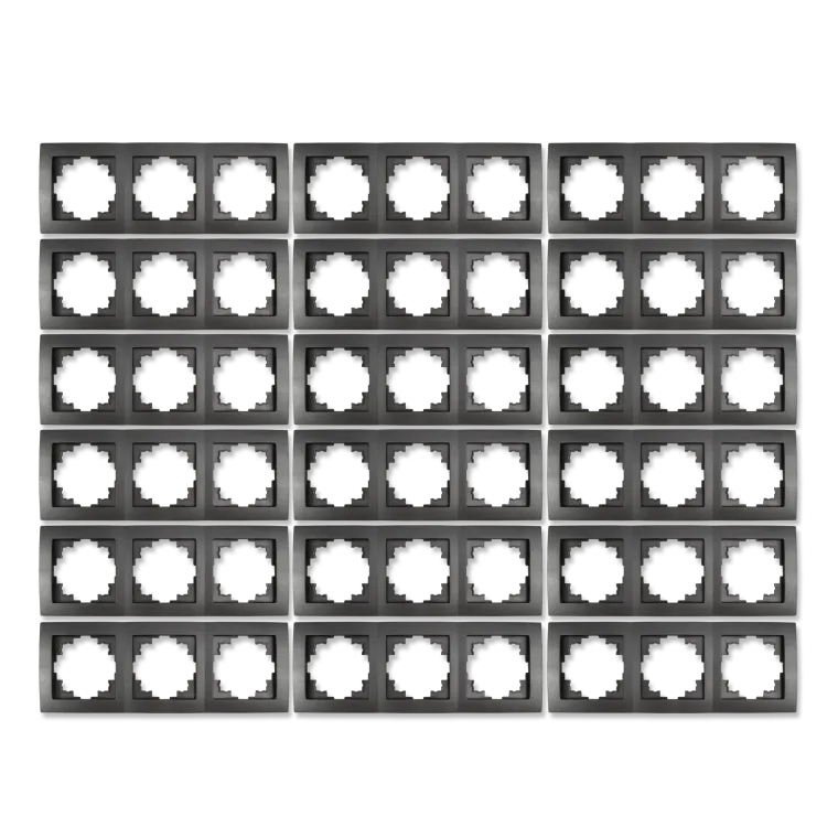 Rahmen McPower "Flair", 3-fach, anthrazit, 18er-Pack