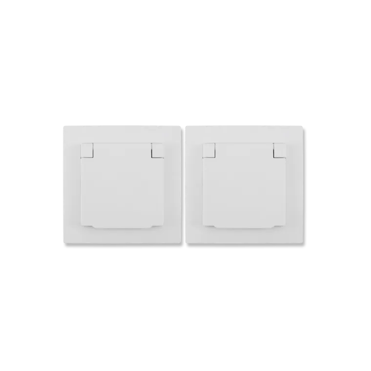 Schutzkontakt-Steckdose McPower "Flair", 250V~/16A, UP, IP44, weiß, 2er-Pack