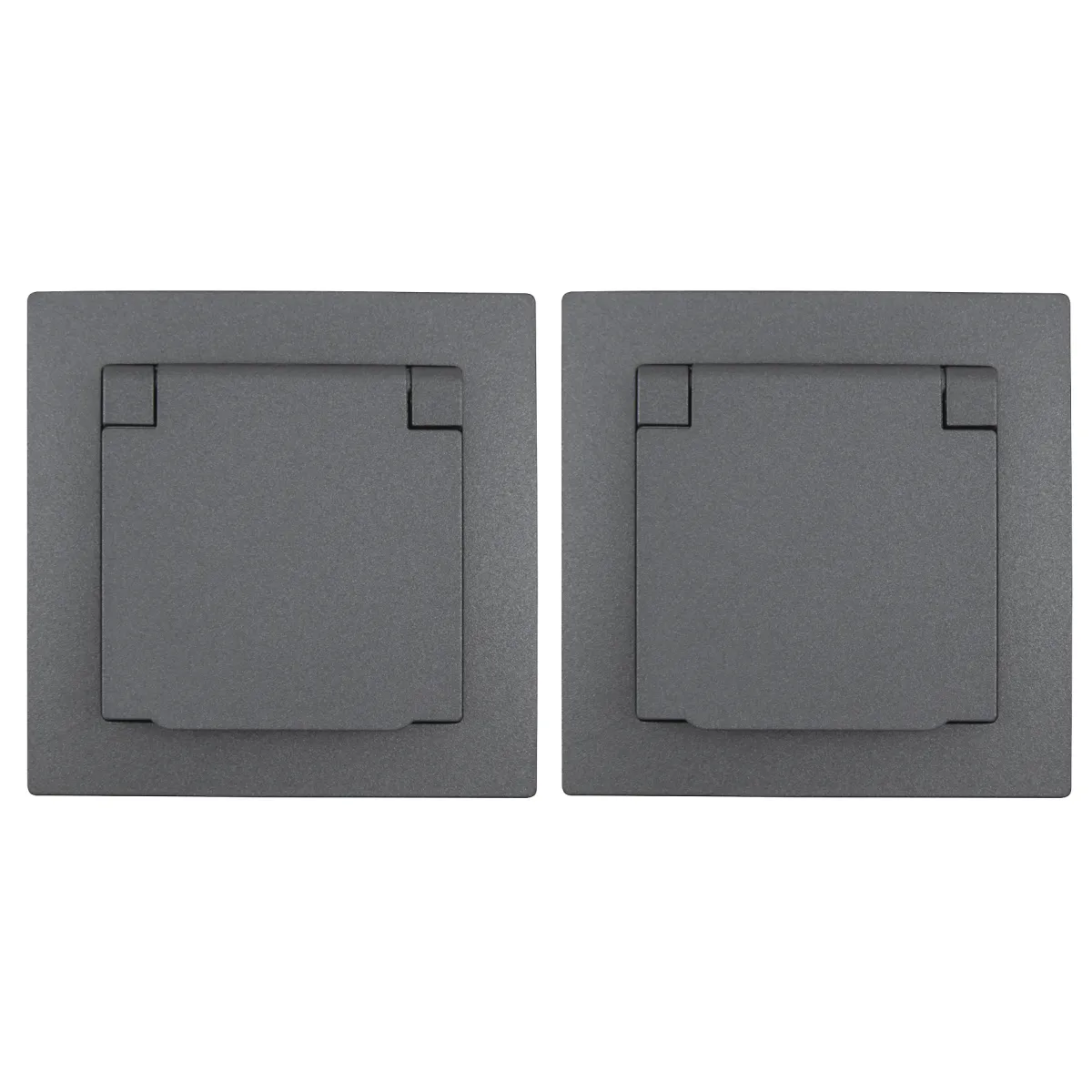 Schutzkontakt-Steckdose McPower "Flair", 250V~/16A, UP, IP44, anthrazit,2er-Pack