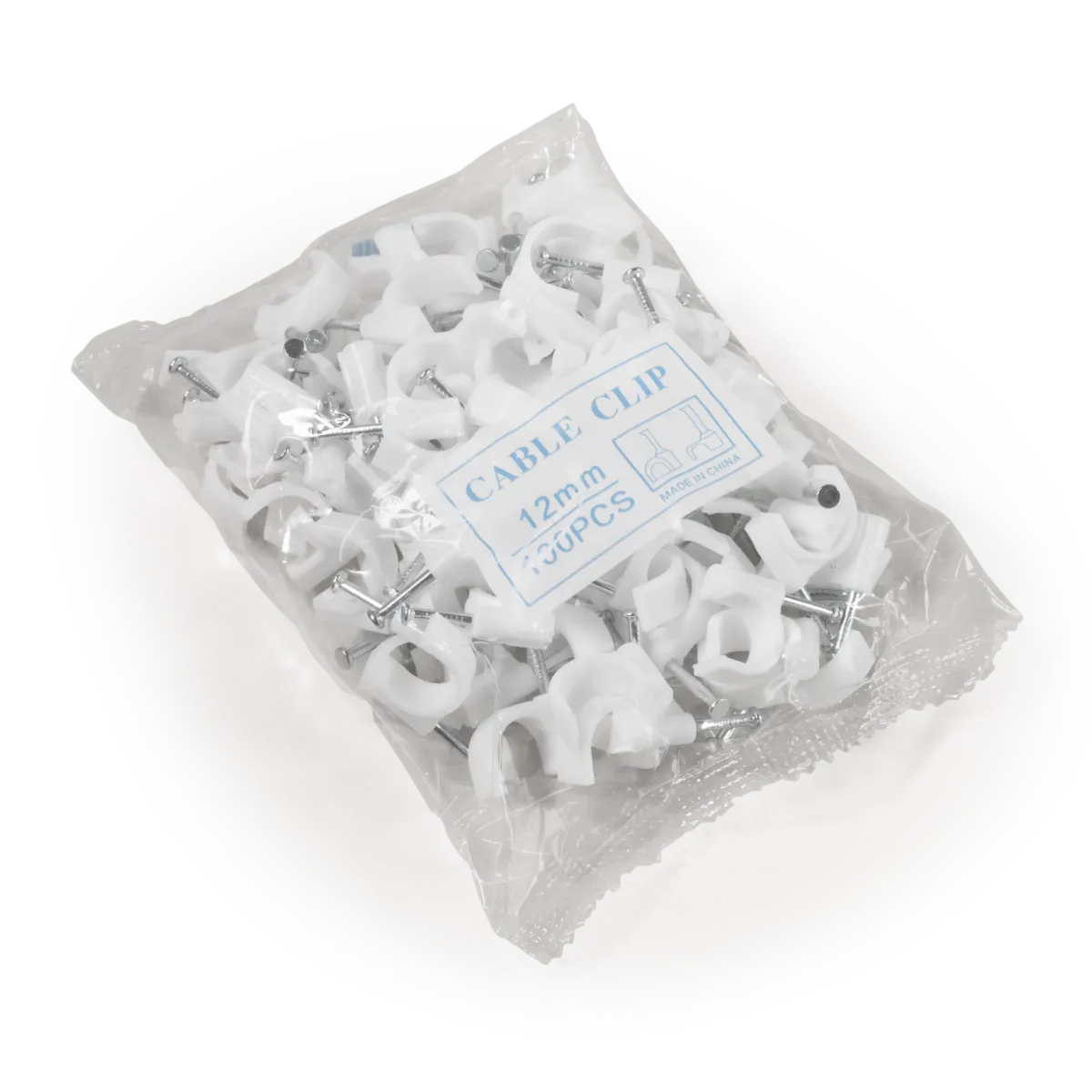 Kabelschelle McPower, 12mm, 100er-Pack, weiß