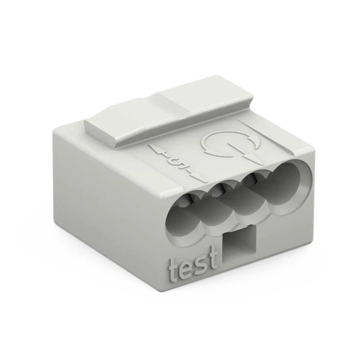 MICRO-Verbindungsdosenklemme WAGO, eindrähtige Leiter, Ø0,8mm, 4 Klemmstellen