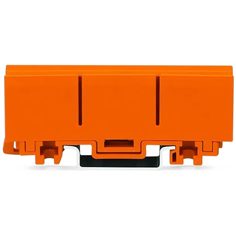 Befestigungsadapter WAGO, ein- und zweireihige Klemmen, Schraubmontage, orange