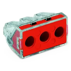 Verbindungsdosenklemme WAGO, ein- und mehrdrähtige Leiter, max. 6mm², rot