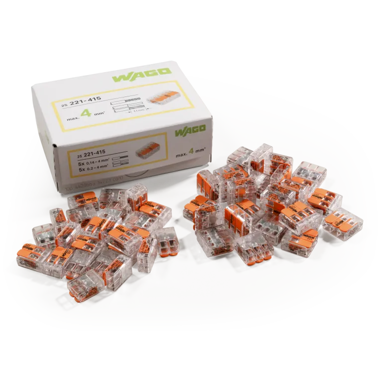 Klemmen-Set WAGO 75-teilig, 25x 221-412, 25x 221-413, 25x 221-415