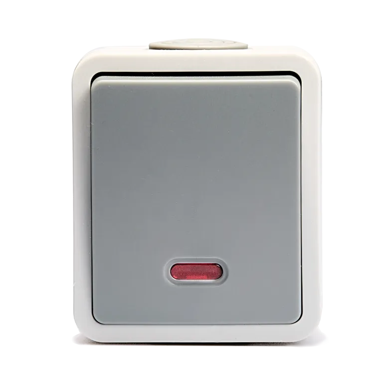 Feuchtraum Kontroll-Schalter McPower "Fix", Steckanschluss,IP54,250V~/10A, AP