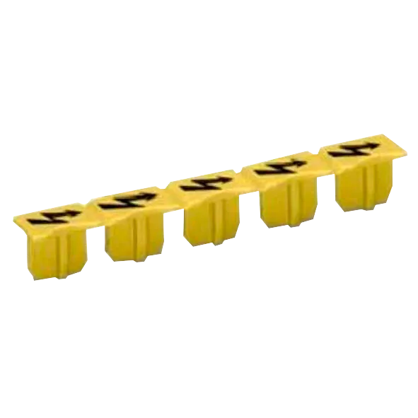 Warnabdeckung WAGO, für 5 Klemmen, schwarzer Blitzpfeil, gelb