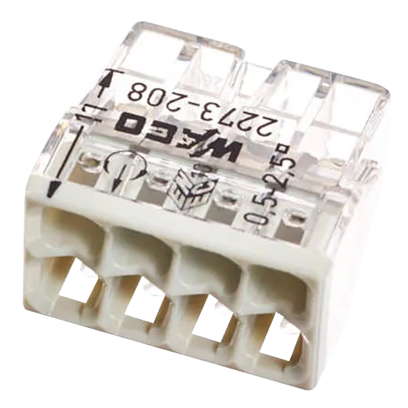 COMPACT Verbindungsklemme WAGO, max. 2,5mm², für eindrähtige Leiter, 8 Leiter