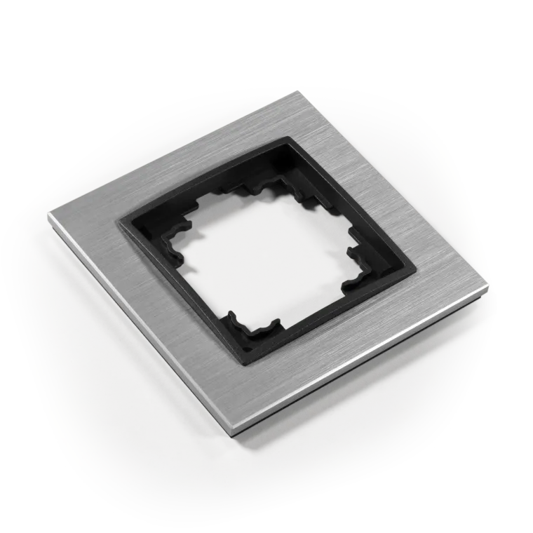 Rahmen McPower "Flair", 1-fach, silbernes Aluminium