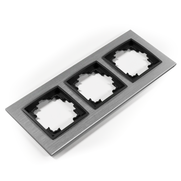 Rahmen McPower "Flair", 3-fach, silbernes Aluminium