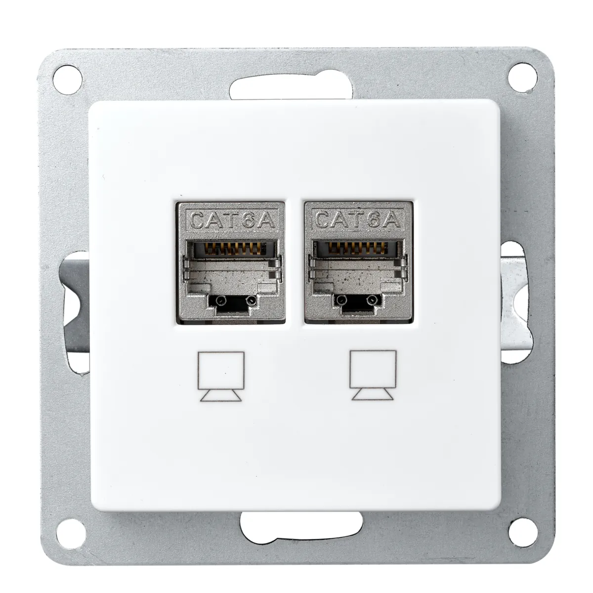 Netzwerk-Dose McPower "Cup" CAT6A, UP, vollgeschirmt