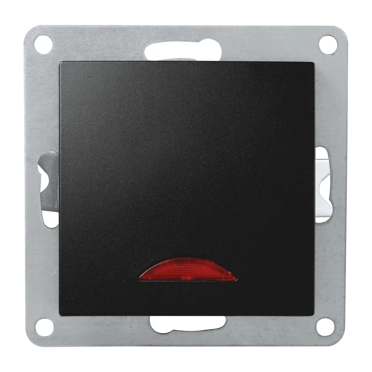 Schalter McPower "Flair", 250V~/10A, UP, matt schwarz mit Orientierungsleuchte
