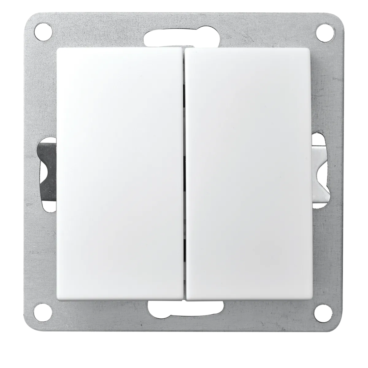 Taster McPower "Flair" 2-fach, 250V~/10A, UP, weiß