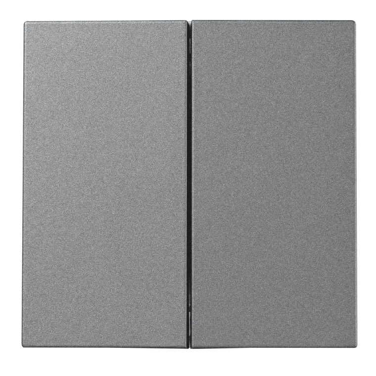 Taster McPower "Shallow" 2-fach, 250V~10A, UP, Steckanschluss, anthrazit
