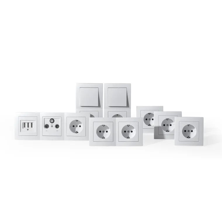 Schalter und Steckdosen-Set McPower Flair "Wohnzimmer", 19-teilig, weiß