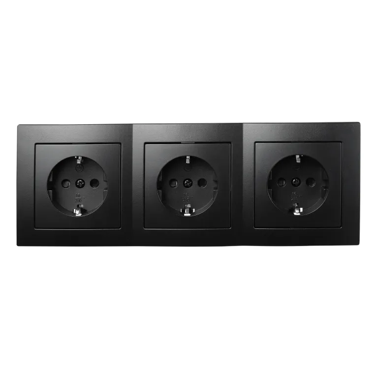 Steckdosen Set McPower Flair "Beginner 3S Profi", matt schwarz