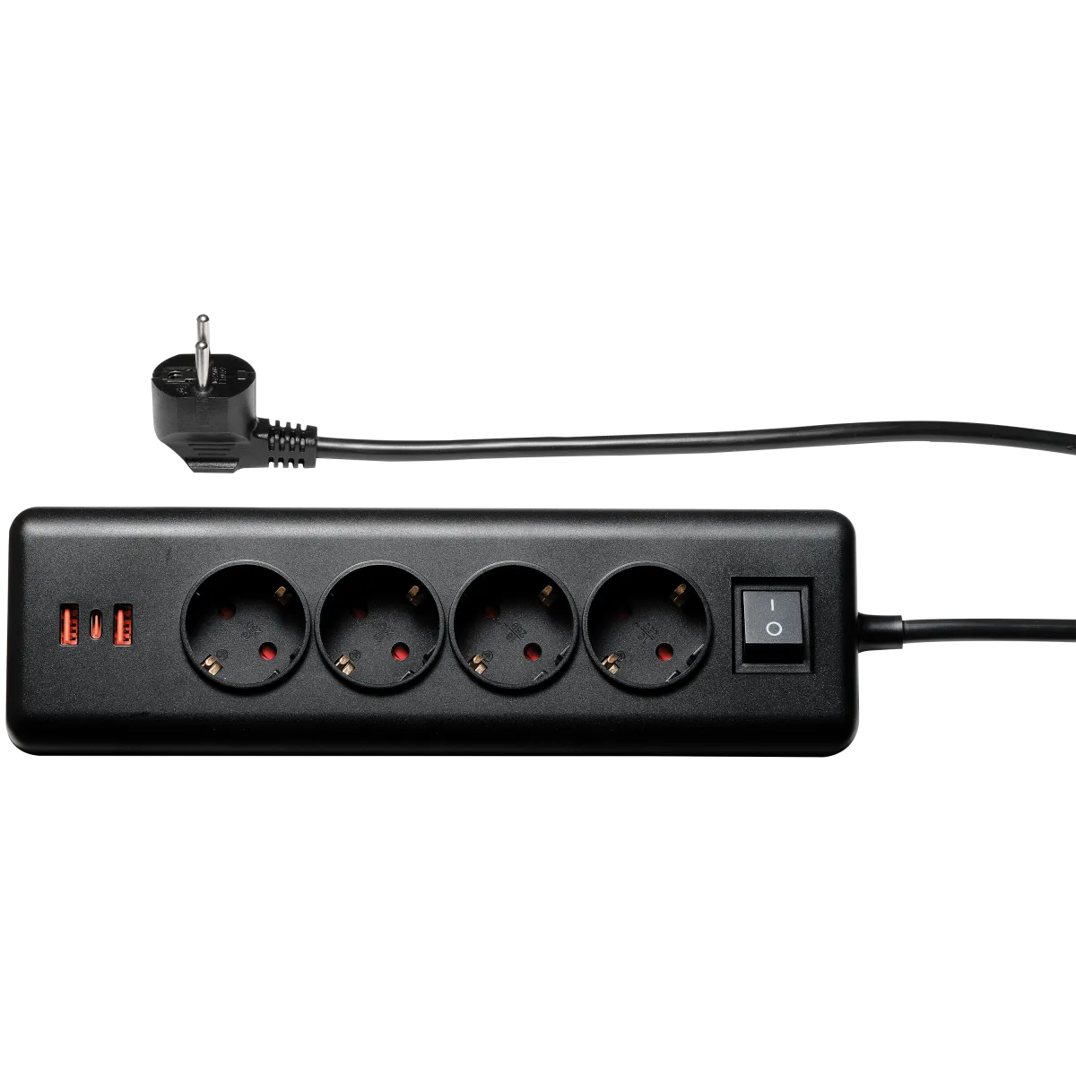 Steckdosenblock McPower, 4x Schutzkontakt, 1x USB-C PD20W, 2x USB-A, 2m Kabel