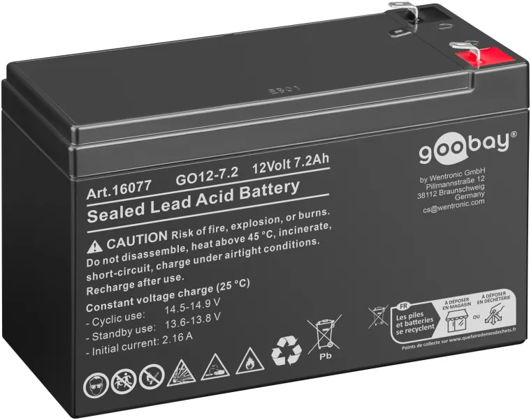 Bleiakku GO12-7.2 (7200 mAh, 12 V)