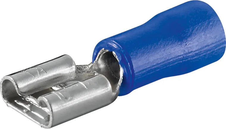 Flachsteckhülse, blau