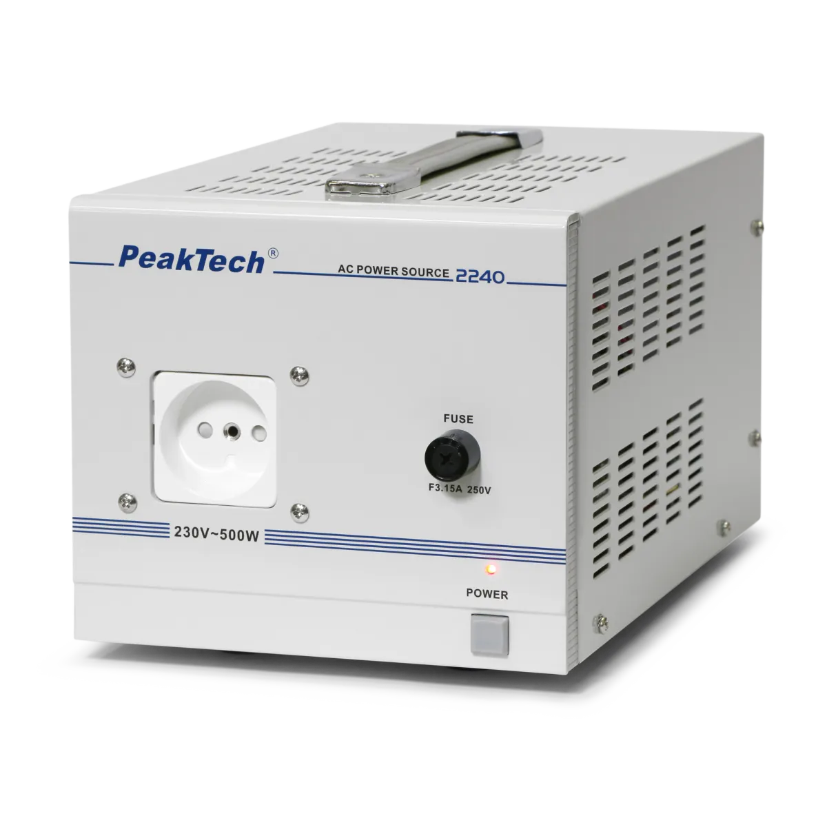 Trenntransformator PeakTech "P 2240" 230V AC, 2,5A, 500W, galvanische Trennung