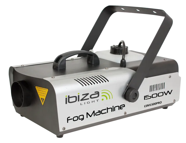 Programmierbare Nebelmaschine IBIZA "LSM1500PRO" 2 Fernbedienungen, DMX, 1500W