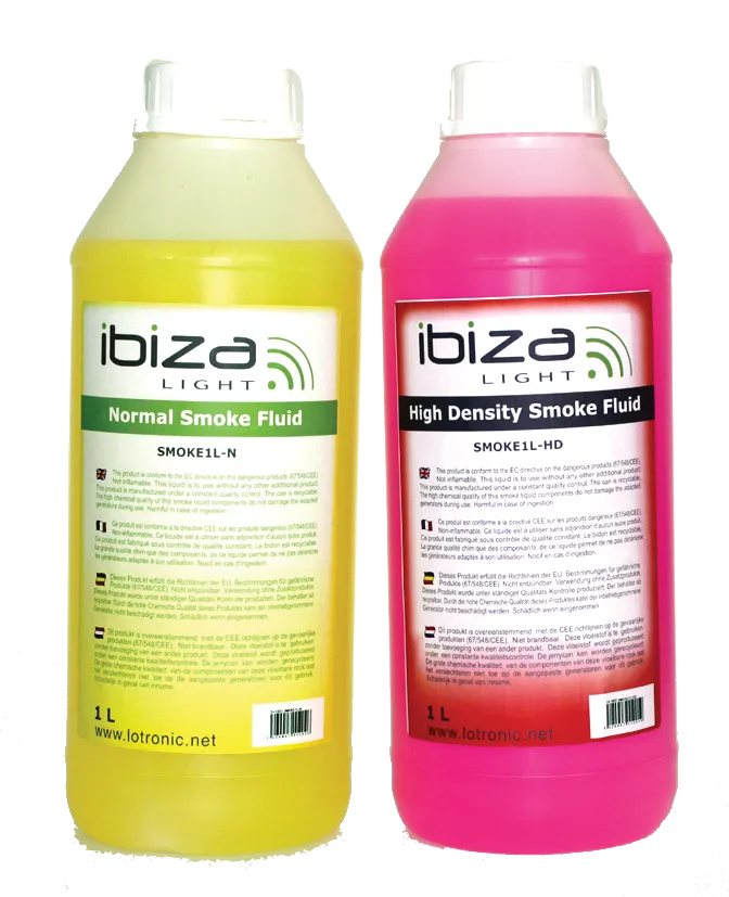 Nebelfluid IBIZA "SMOKE1L-N" Wasserbasis, 1 Liter, Standard-Dichte, ohne Rückstände