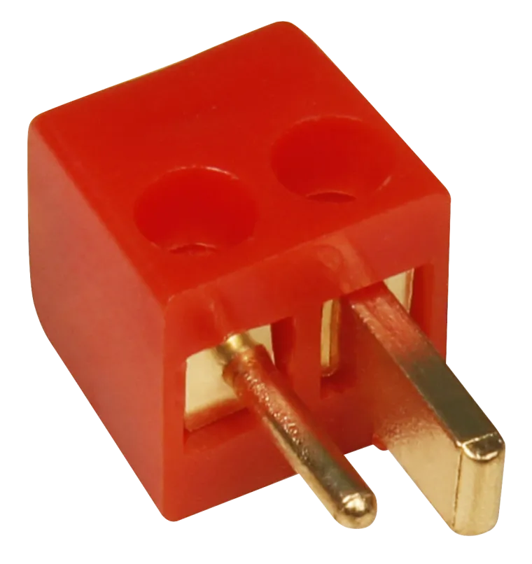 Auto-Lautsprecher-Stecker vergoldet rot