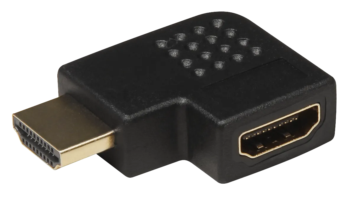 HDMI-Adapter, HDMI Stecker -> HDMI Buchse, rechtwinklig