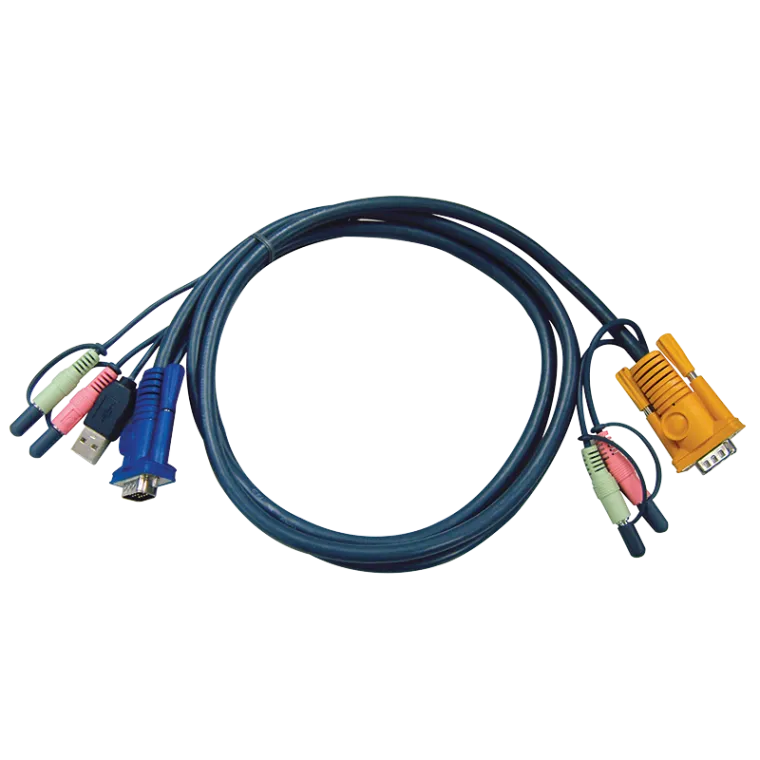 USB-KVM-Kabel mit 3-in-1-SPHD und Audio, 1,8m