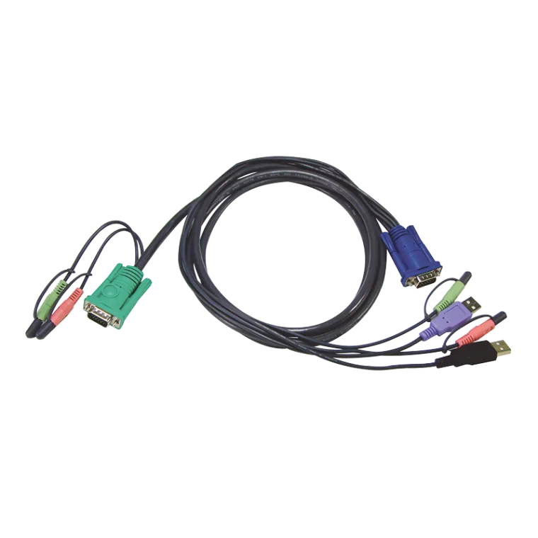 USB-2.0-KVM-Kabel mit 3-in-1-SPHD und Audio, 3m