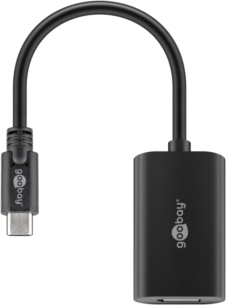 USB-C-auf-DisplayPort-Adapter, 0,2 m, schwarz