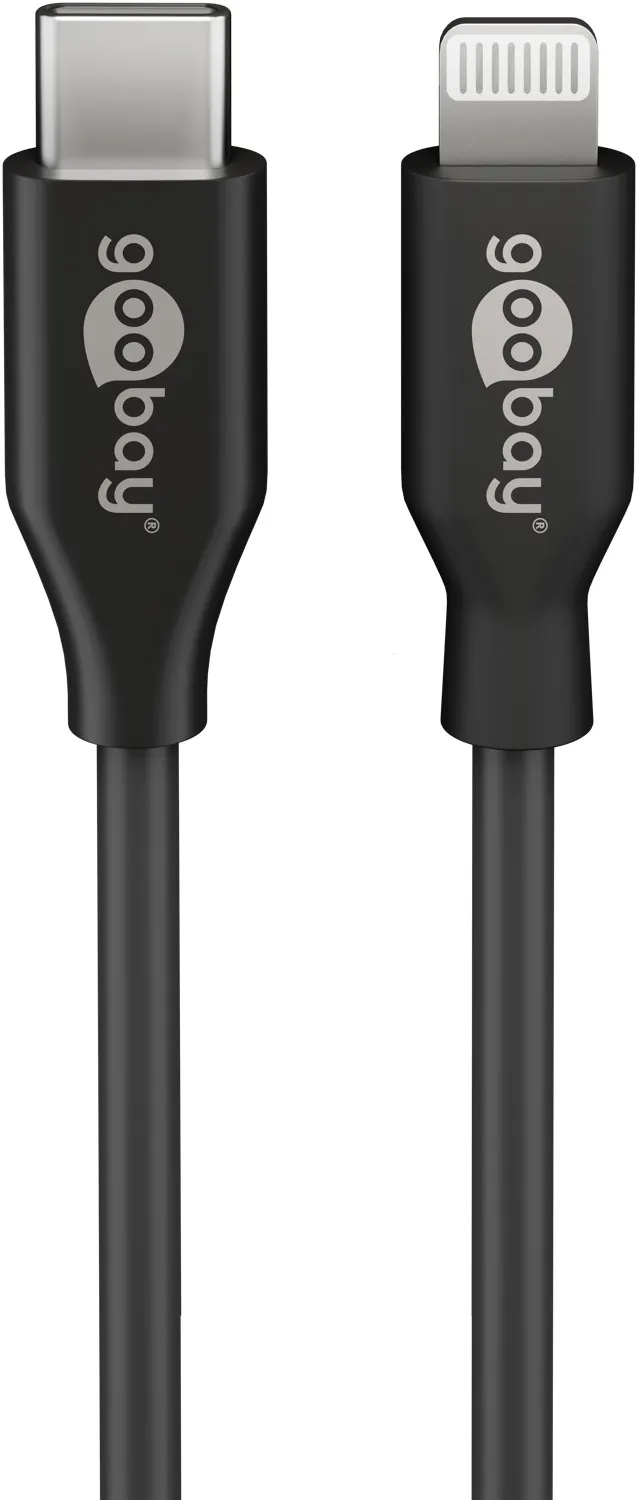 Lightning USB-C Lade- und Synchronisationskabel, 0,5 m, schwarz